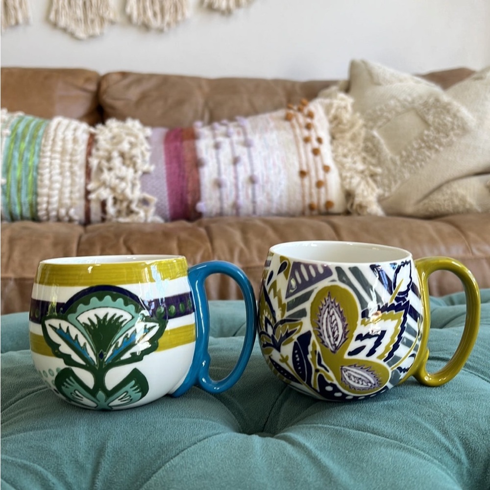 Set of 2 Anthropologie Mugs
